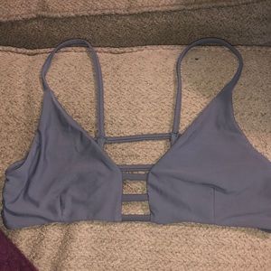 Grey caged bikini top